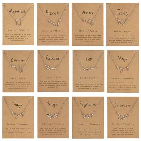 Zodiac Constellation Fashion Necklace - Picture 1 of 5